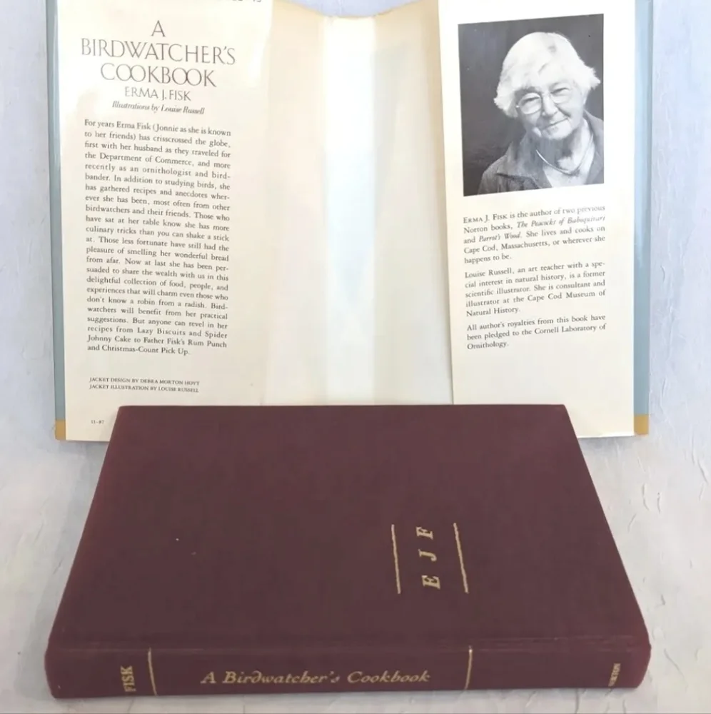 Vintage A Birdwatcher's Cookbook by Erma Fisk 1987 Hardcover 1st Edition Recipes